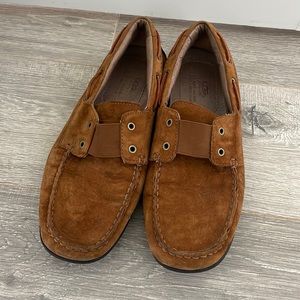 UGG Australia 3123 Men’s Brown Leather Suede Moccasins Boat Loafers Sz 10